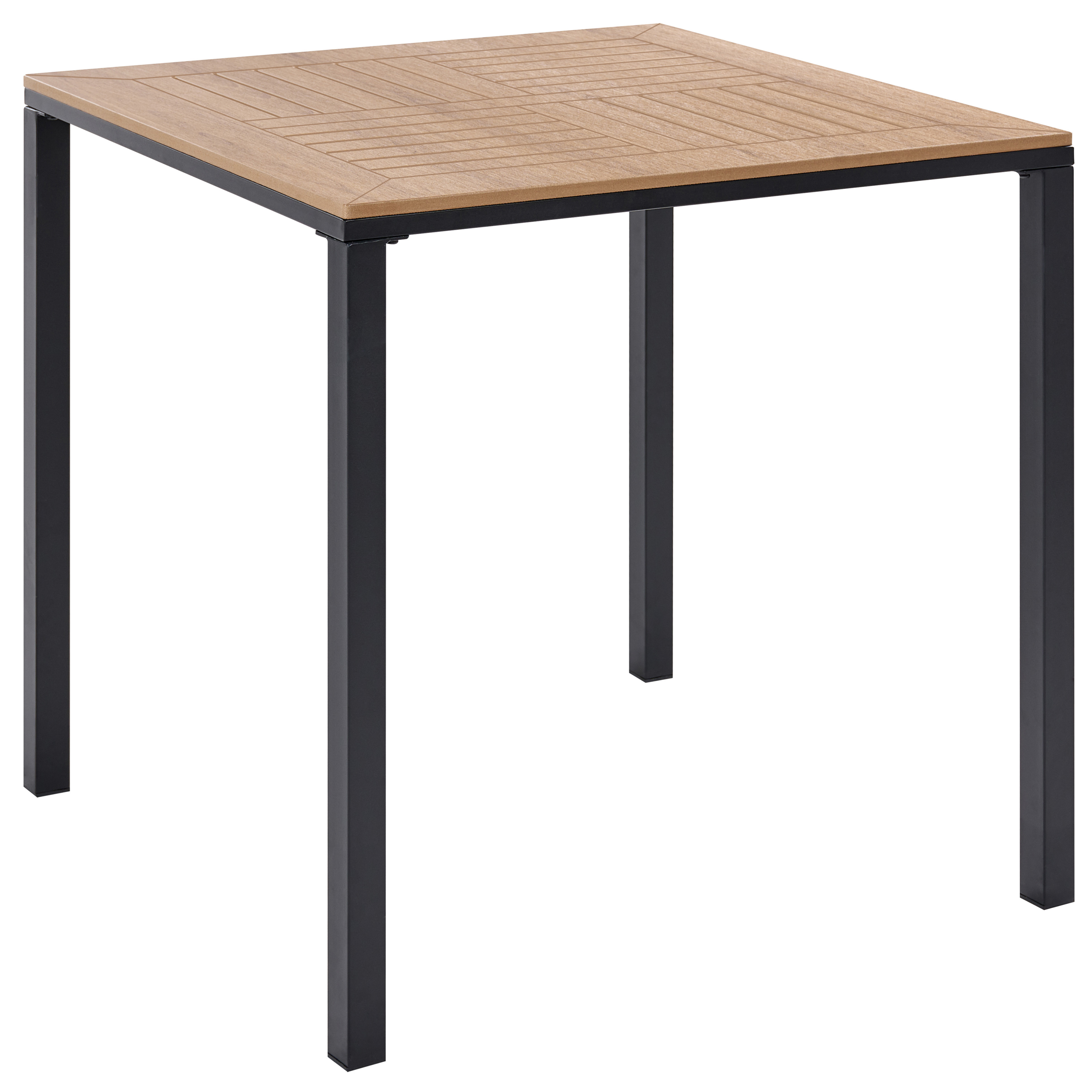 Trädgårdsmatbord LEVANTO 80 cm 80 cm Metall Svart