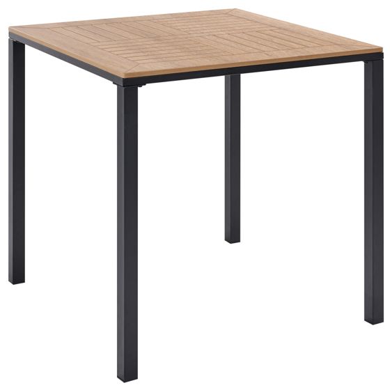 Trädgårdsmatbord LEVANTO 80 cm 80 cm Metall Svart