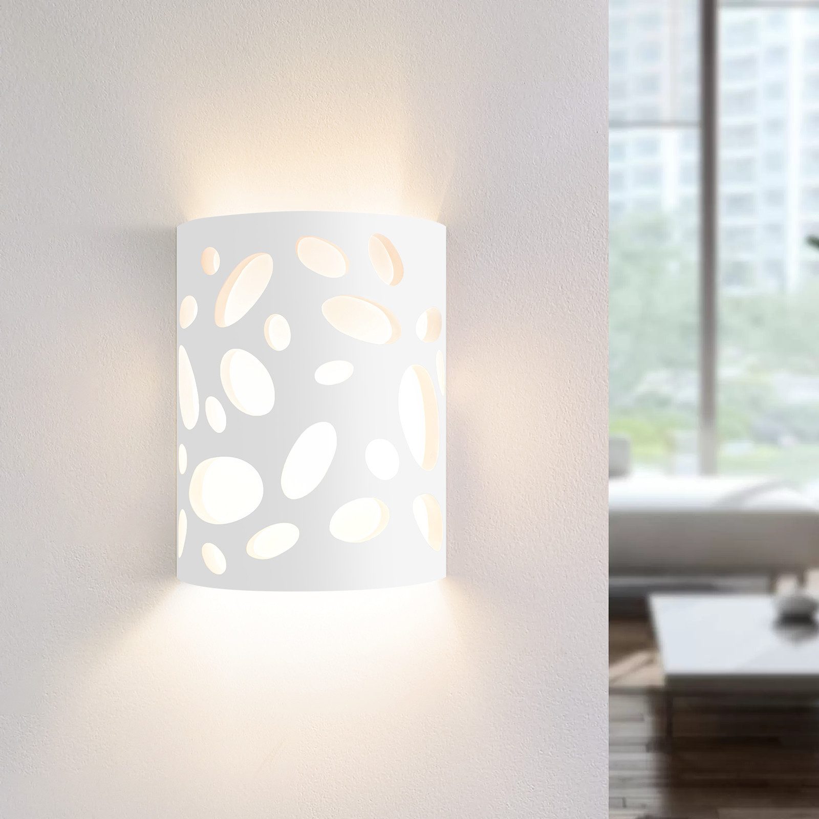 NETTLIFE Vägglampa för inomhusbruk - Uppåtriktad och nedåtriktad belysning - Modern design - E14