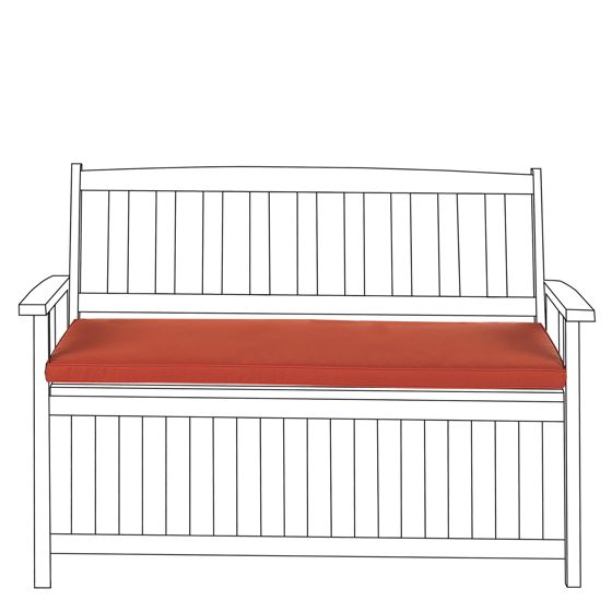 Sittdyna för bänk SOVANA 108 x 45 cm Mörkröd