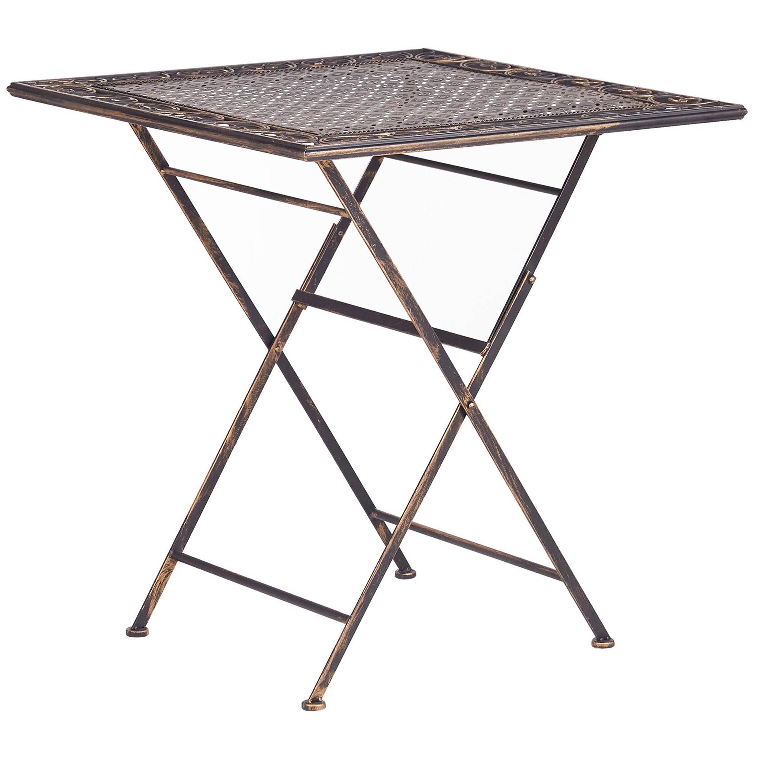 Bistrobord BORMIO 70 cm 70 cm Metall Svart
