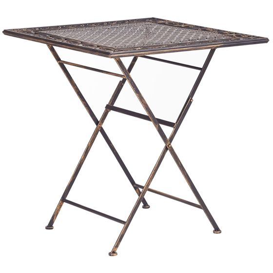 Bistrobord BORMIO 70 cm 70 cm Metall Svart