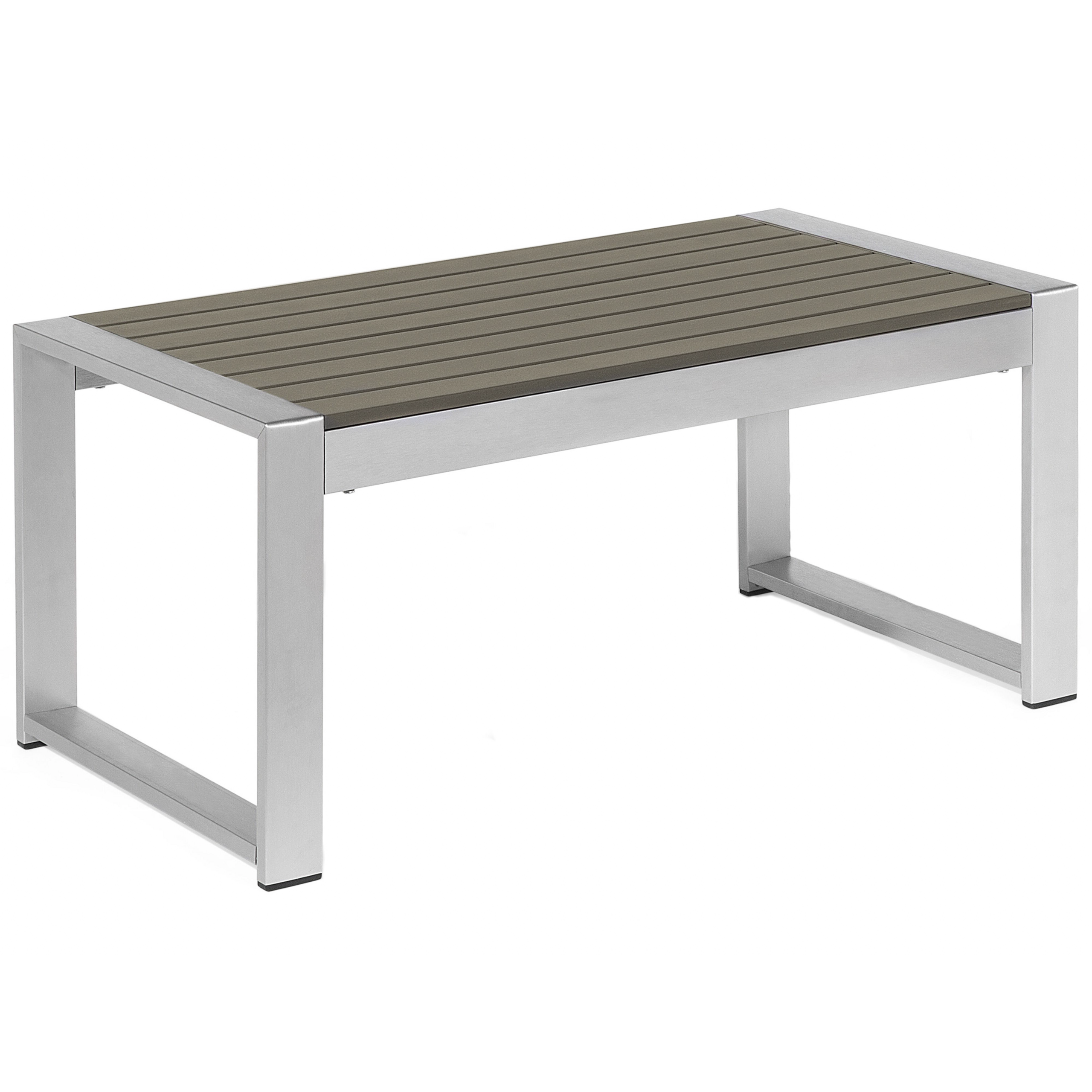 Trädgårdssoffbord SALERNO 90 cm 50 cm Metall Mörkgrå