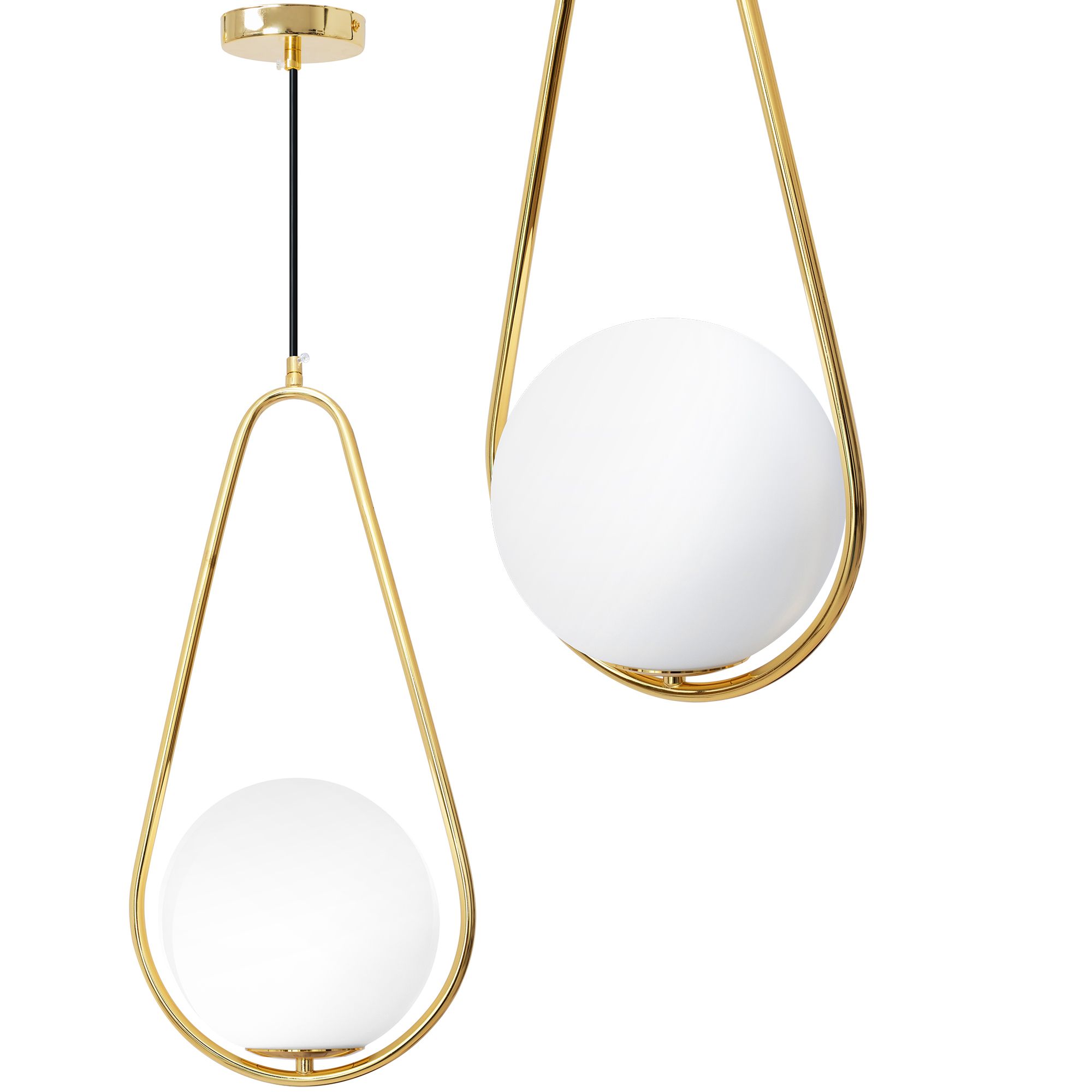 TOOLIGHT hängande taklampa APP472-1CP Guld 51x33x70cm