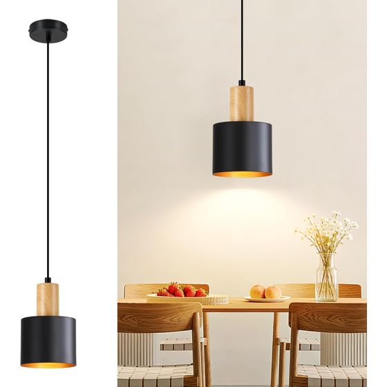 NETTLIFE Vintage hängande svart E27, justerbar taklampa för matsalen
