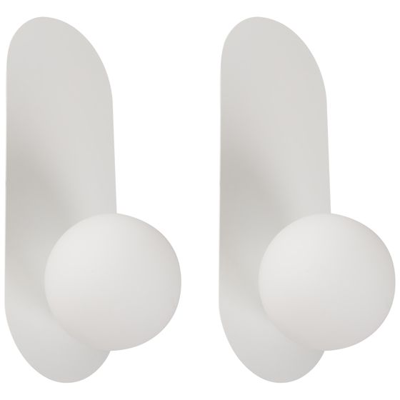Set med 2 vägglampor LEISI Vit