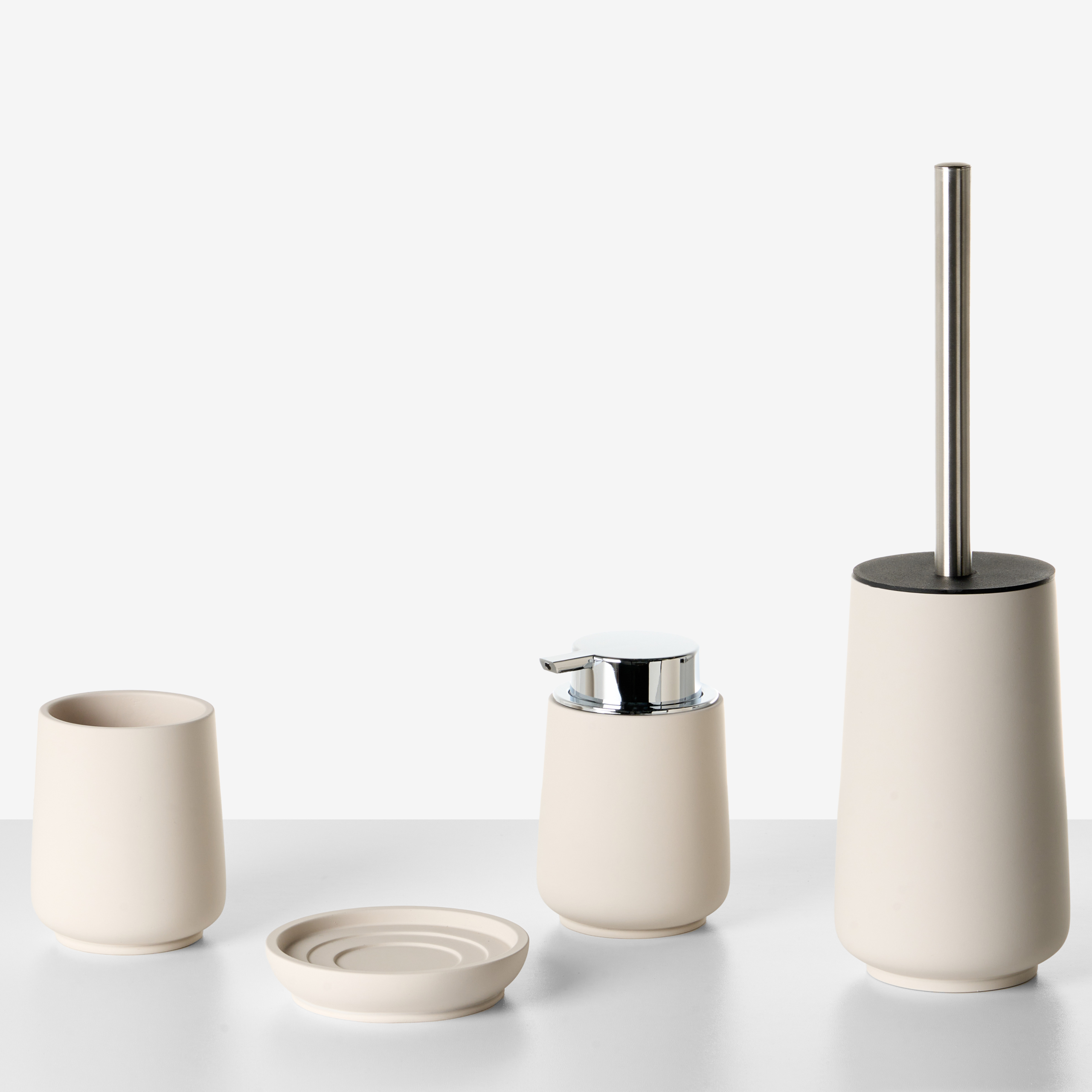Set med badrumstillbehör i 4 delar SUCHES Beige