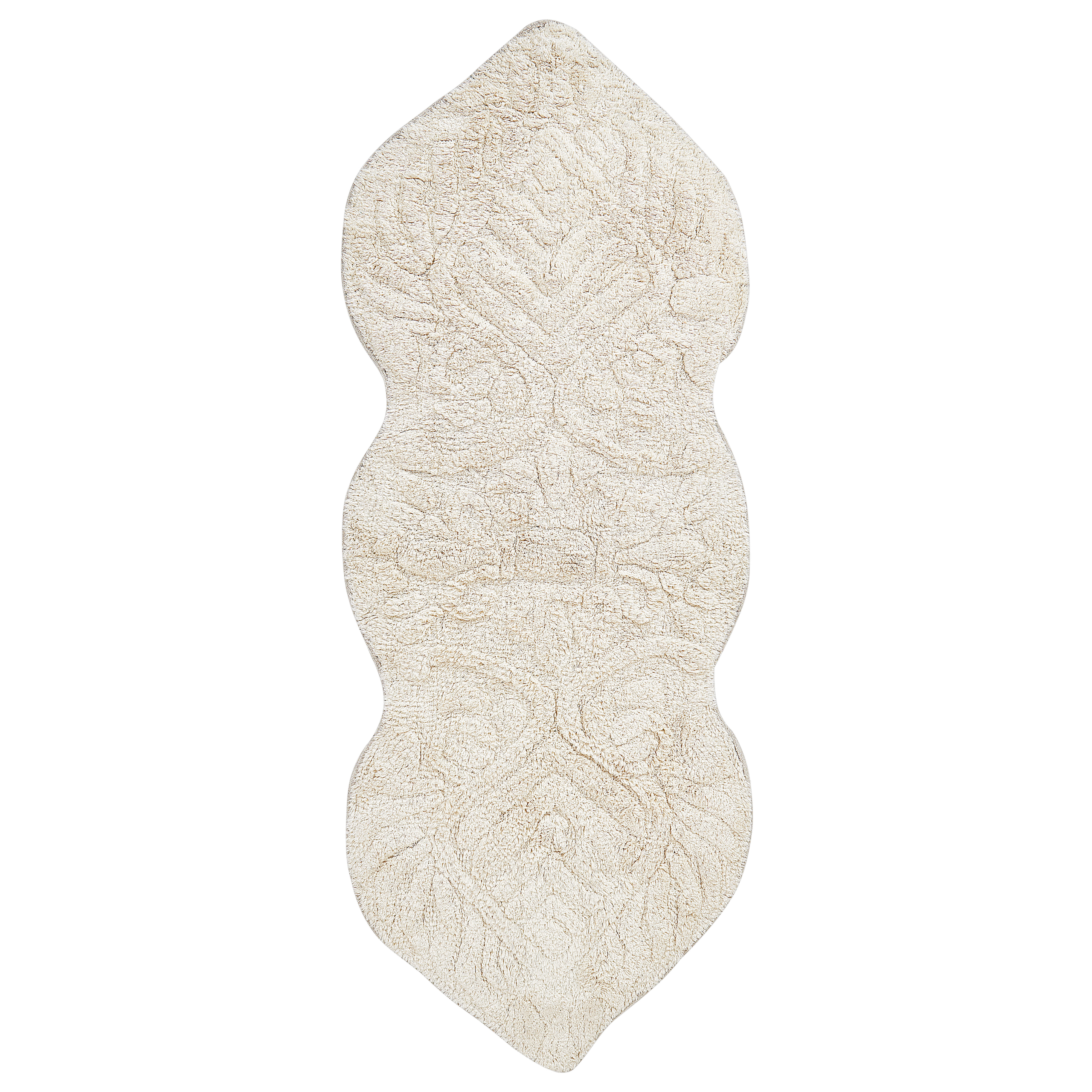 Badrumsmatta CANBAR Ljusbeige 150 x 60 cm Bomull