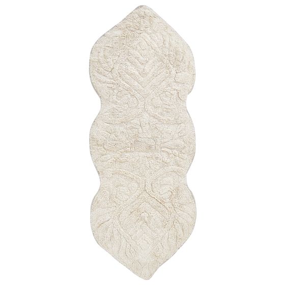 Badrumsmatta CANBAR Ljusbeige 150 x 60 cm Bomull