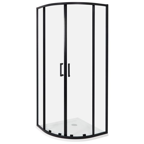 Duschväggar JUKATAN 800 x 800 x 1850 mm Svart