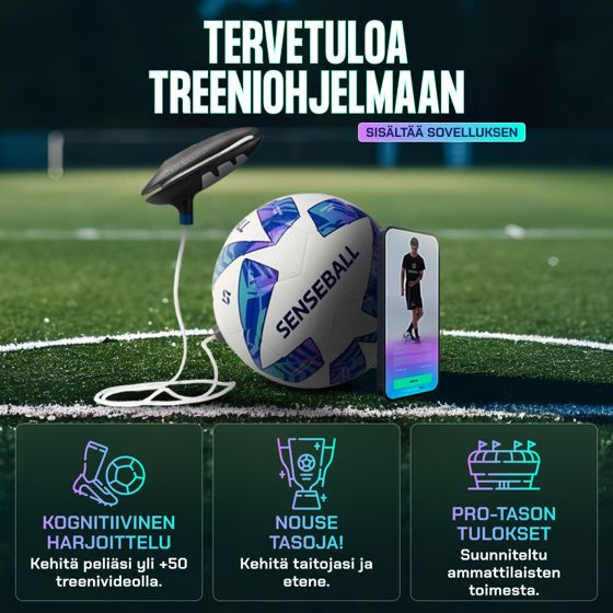 SenseBall® Fotbollsträning – Teknikboll för barn och gratis app – Bollkontroll, koordination & fotarbete – 50+ tränarvideor