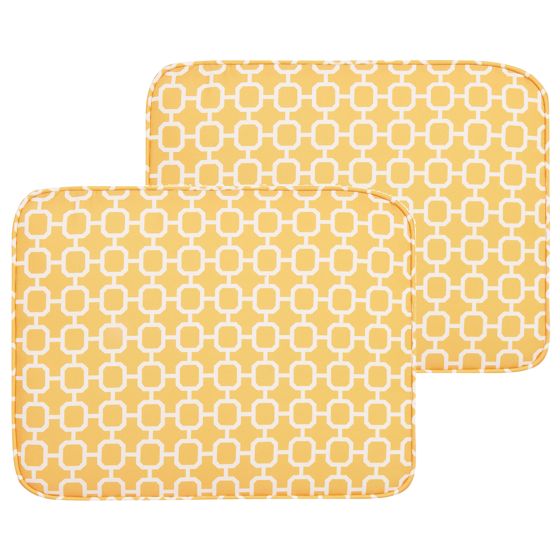 Set med 2 dynor för trädgårdsstol FIJI 29 x 38 cm Gul