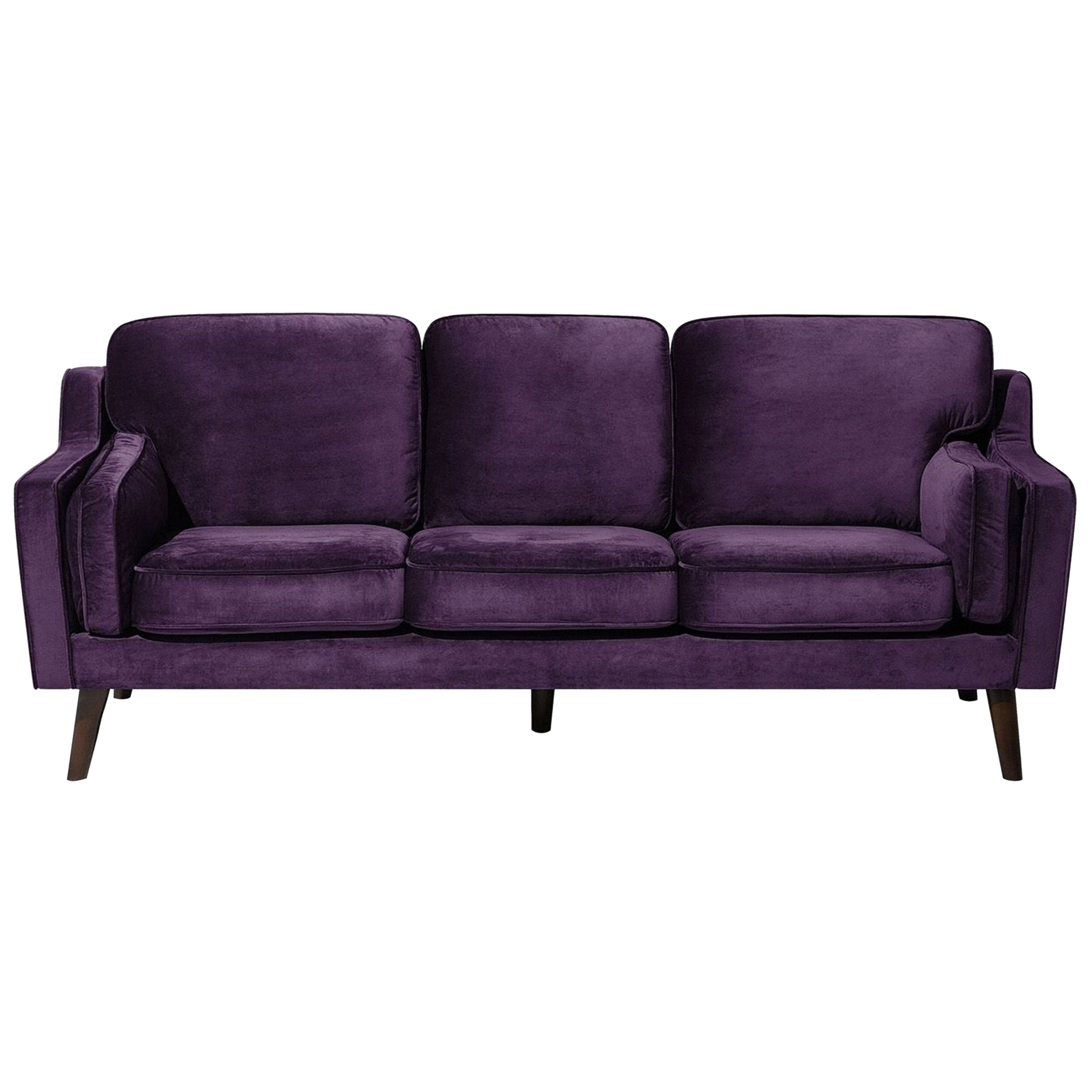 Soffa 3-sits LOKKA Sammet Lila