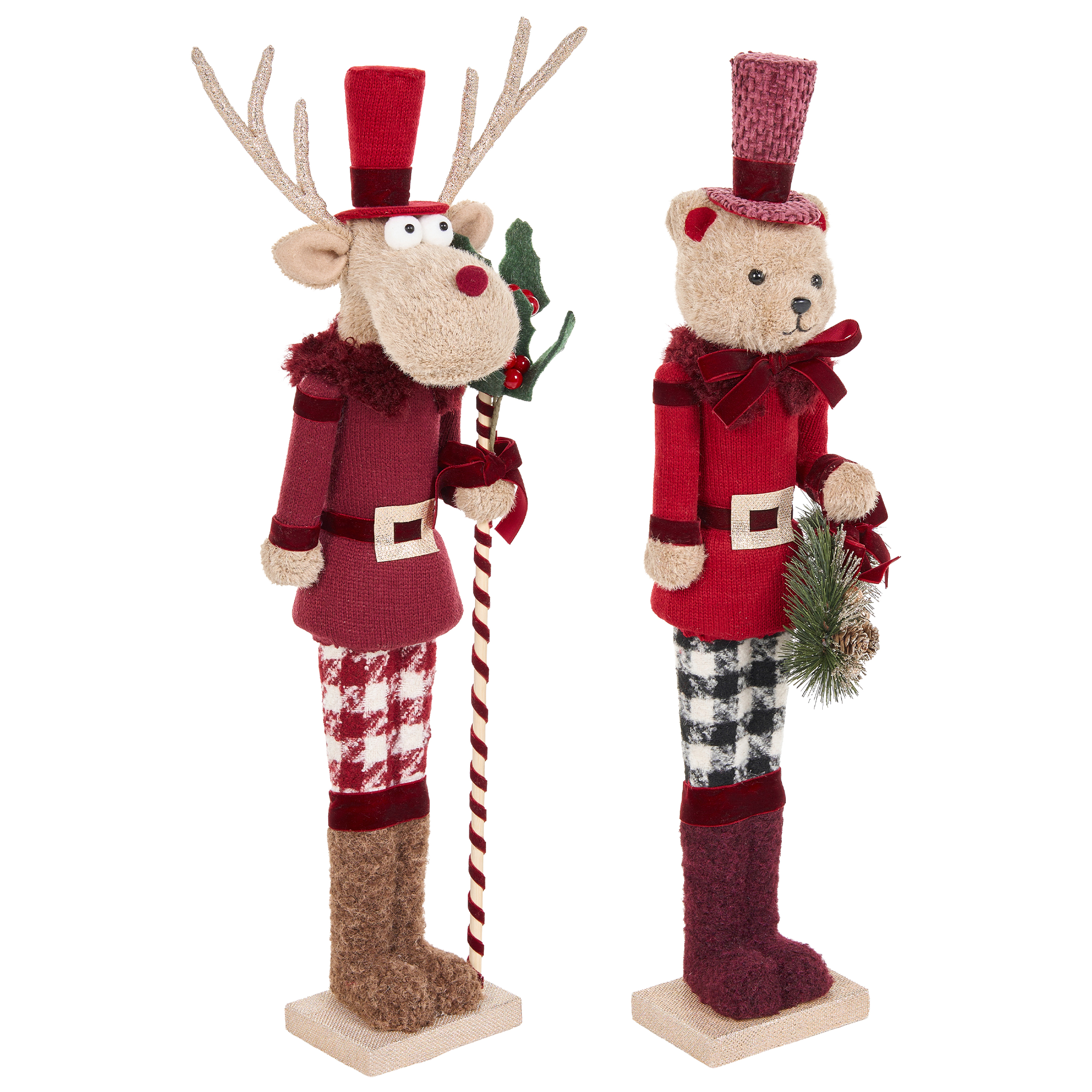 Set med 2 figuriner MATALA 61/64 cm Björn Ren Röd