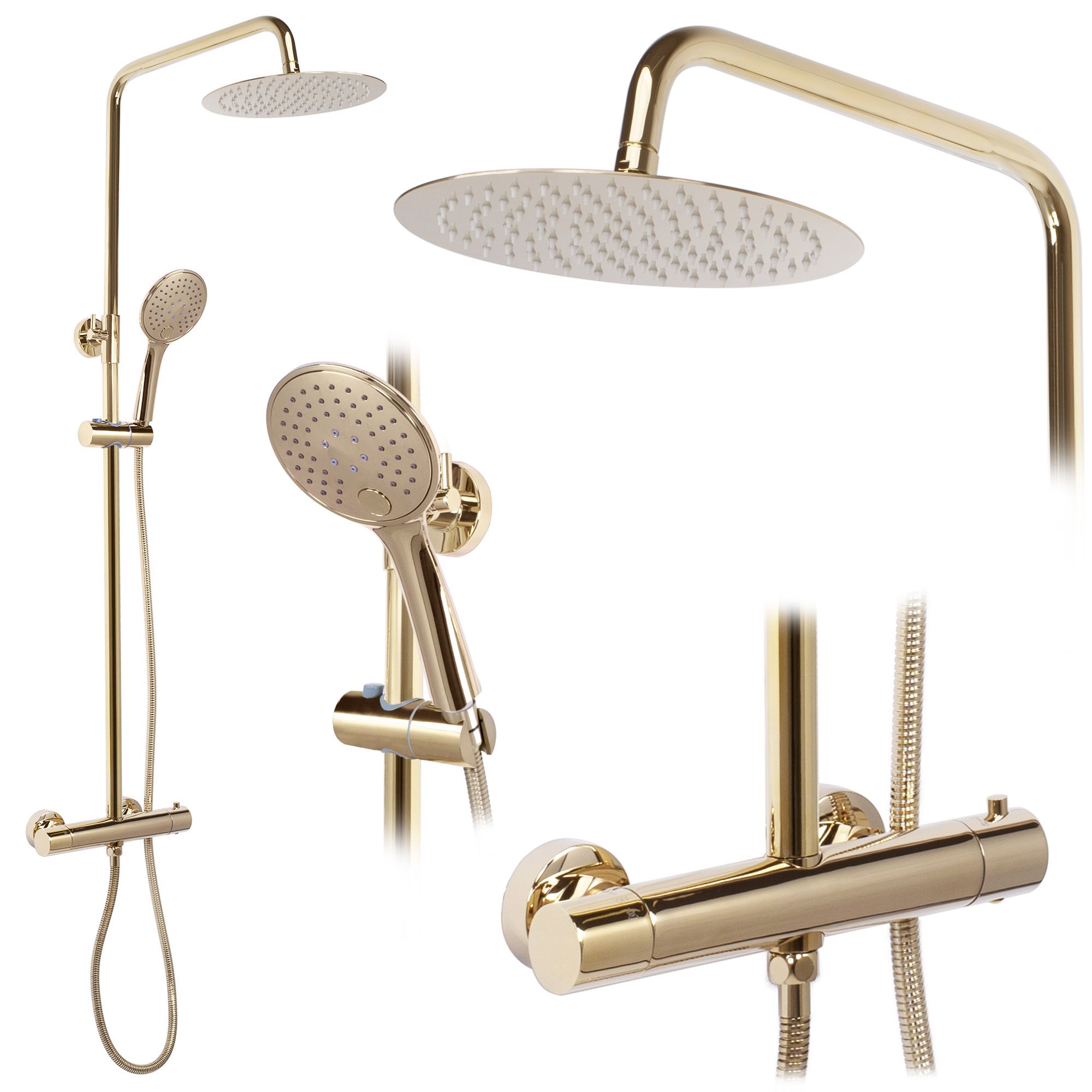 REA Duschset VINCENT Guld, 48x27x123,5cm