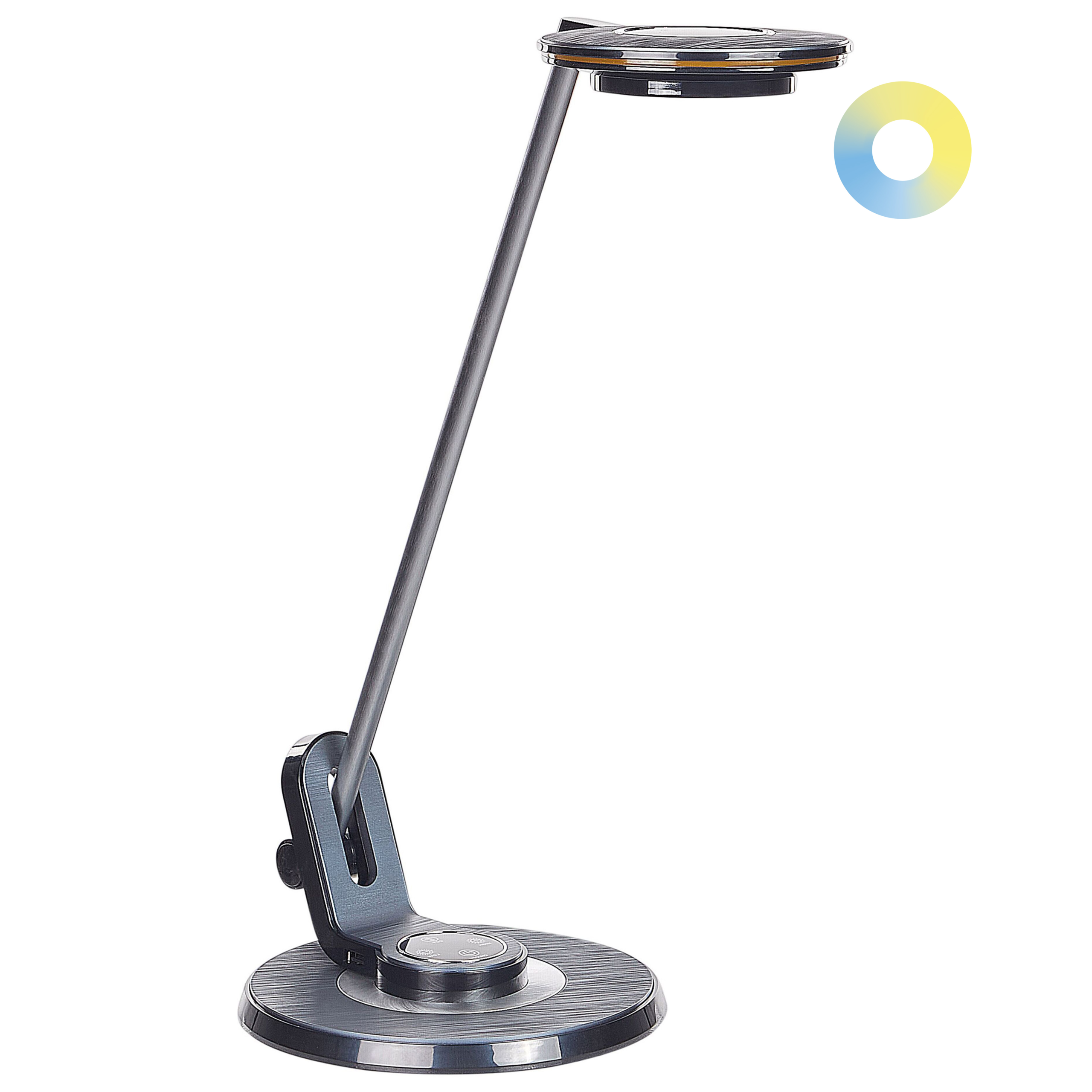LED-skrivbordslampa CORVUS med dimmer Metall Svart
