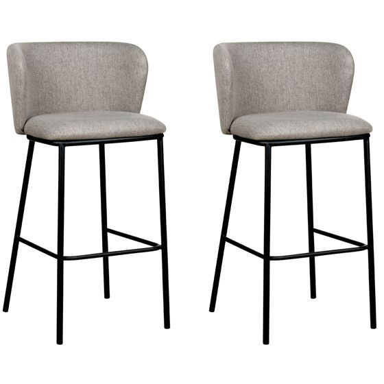 Set med 2 barstolar MINA Grå