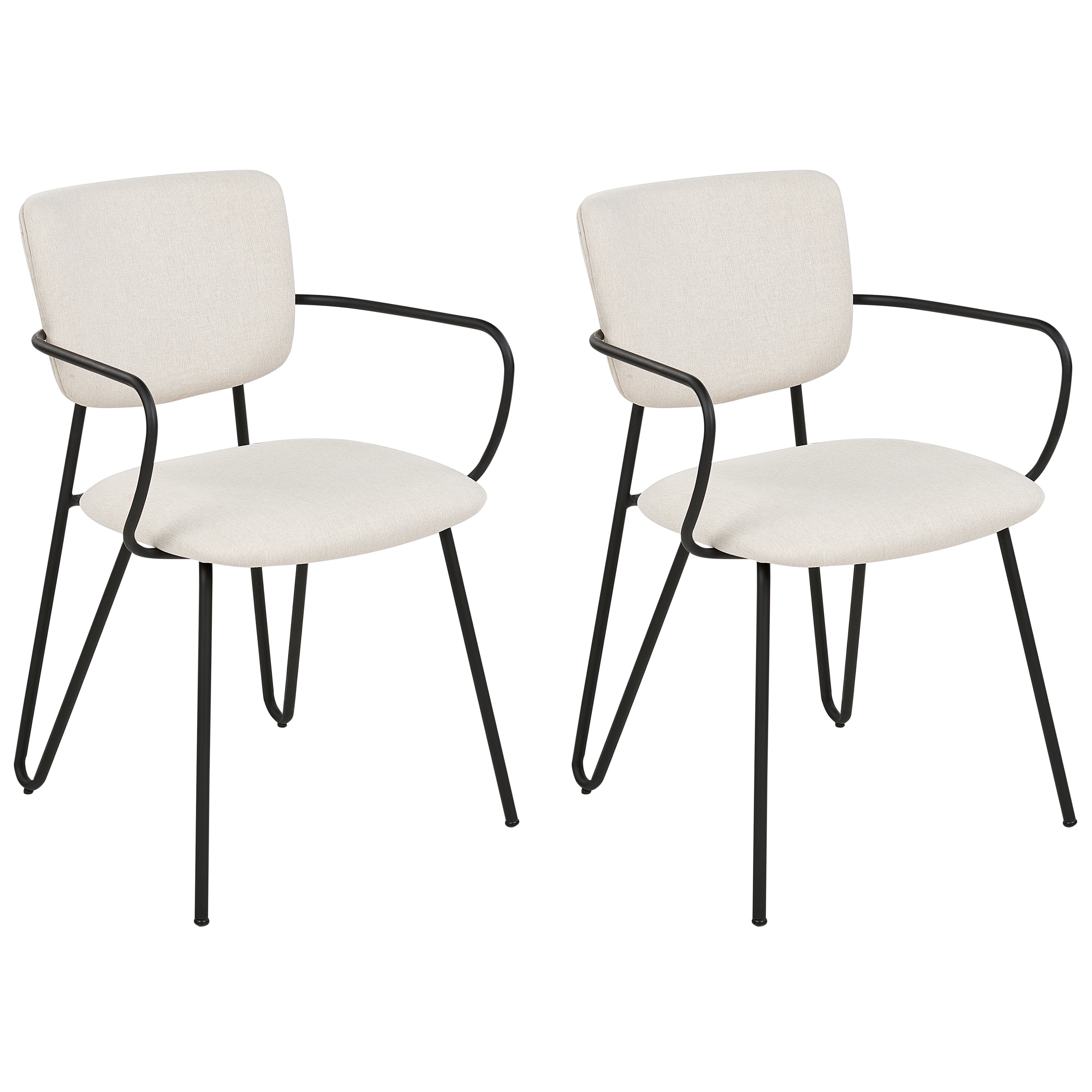 Set med 2 matstolar ELKO Off-White