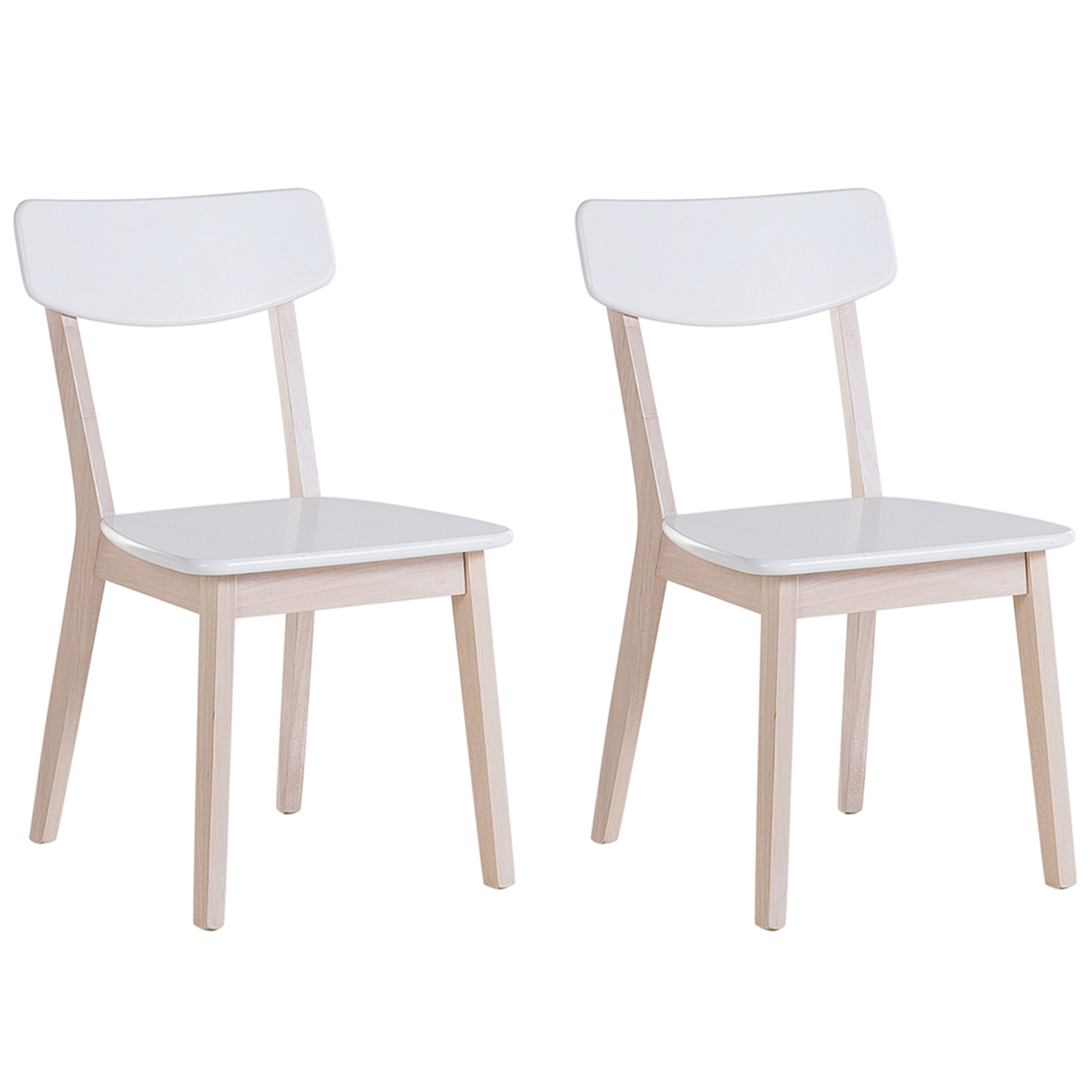 Set med 2 matstolar SANTOS Vit