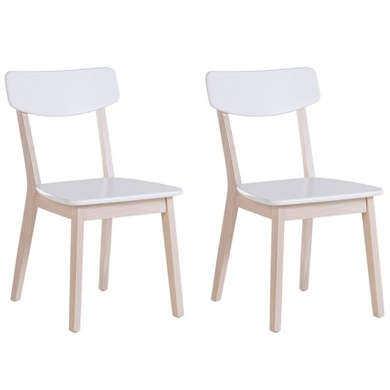 Set med 2 matstolar SANTOS Vit