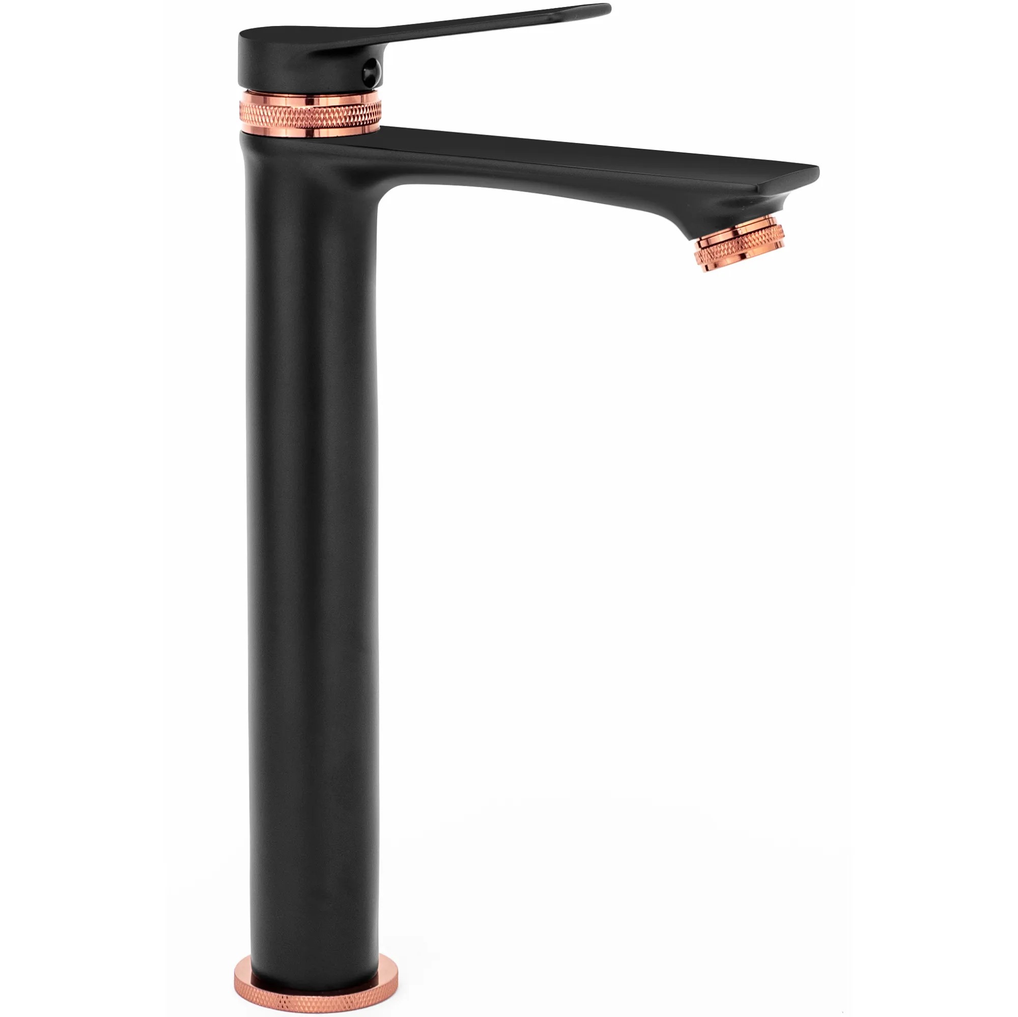 REA Tvättställsblandare JS-634901-1RGB VIRAL Hög Svart/Roséguld, 18x5x30,5cm