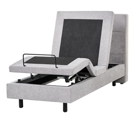 Justerbar säng VICEROY 80 x 200 cm Ljusgrå