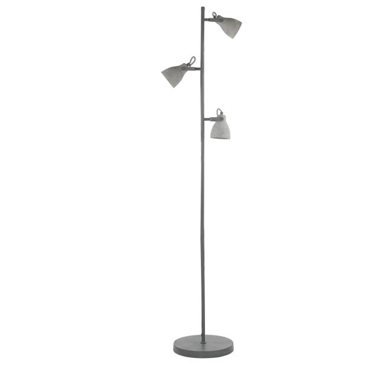Golvlampa MISTAGO Justerbar Betong Grå