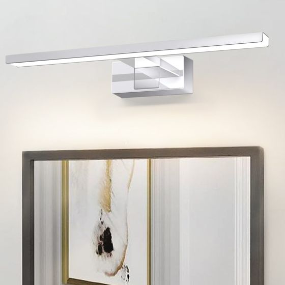 NETTLIFE LED - spegellampa, 8W, neutral, vit, 4000K, modern, krom, 40cm