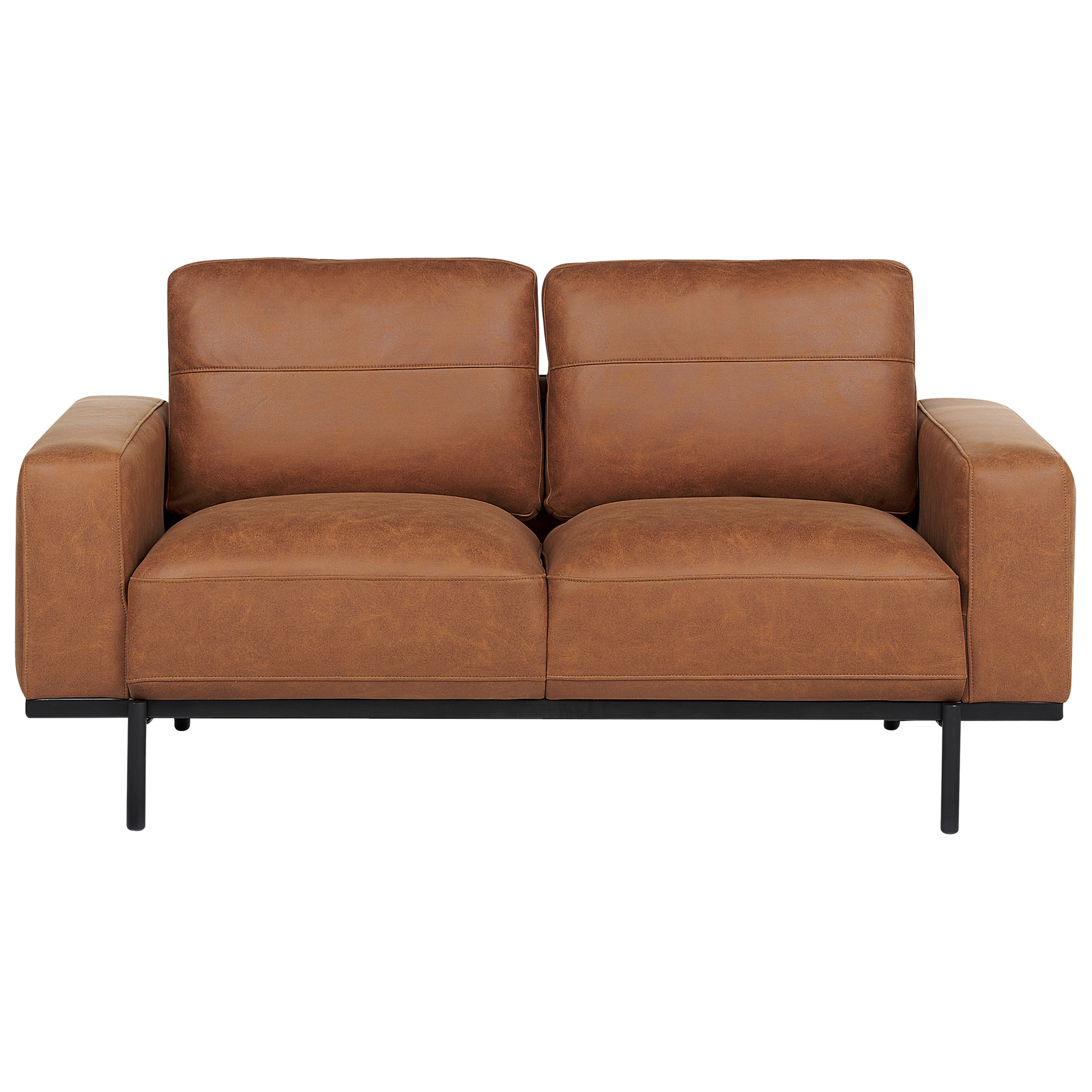 Soffa 2-sits SOVIK Konstläder Brun