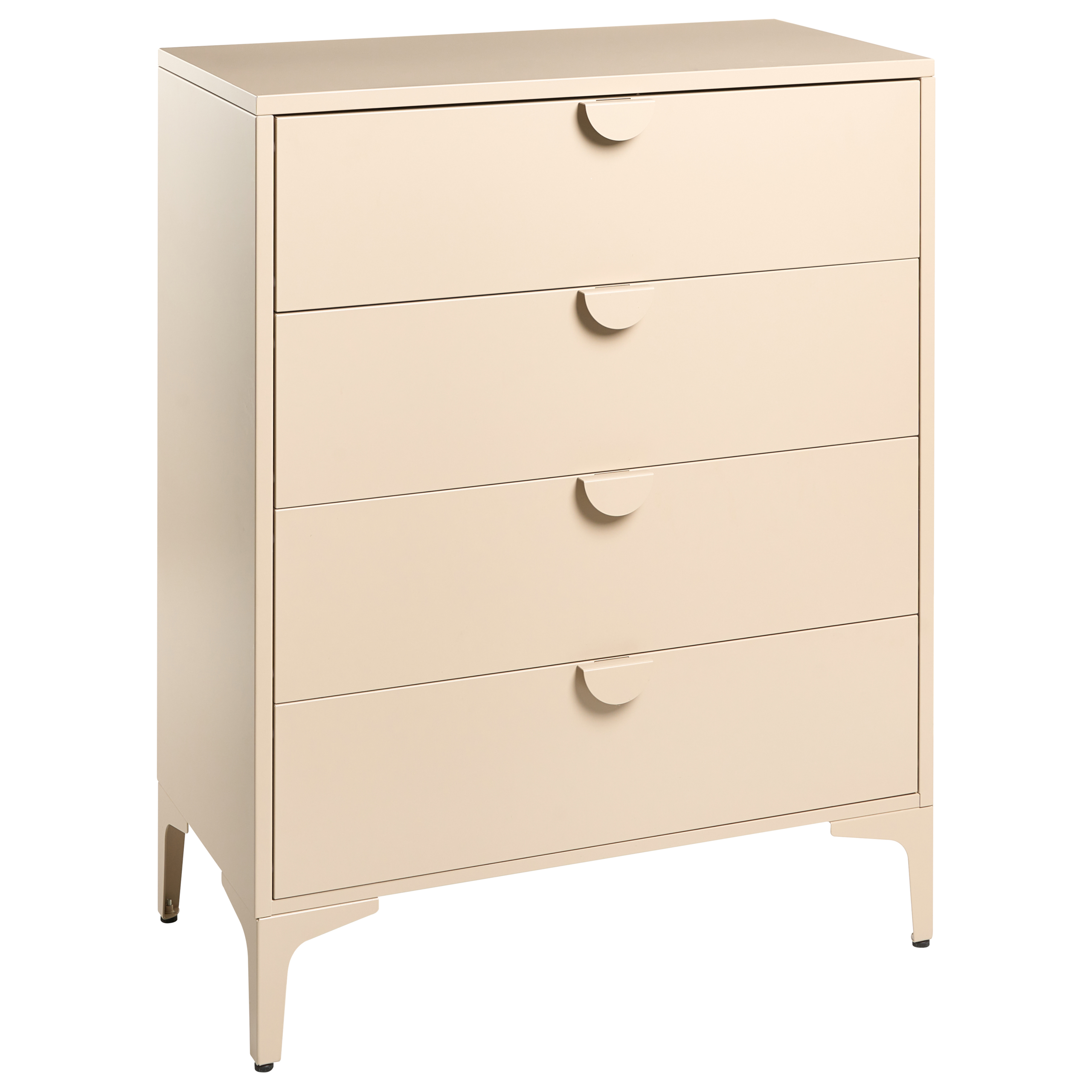 Byrå med 4 lådor ARDURA Metall Beige