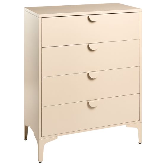Byrå med 4 lådor ARDURA Metall Beige