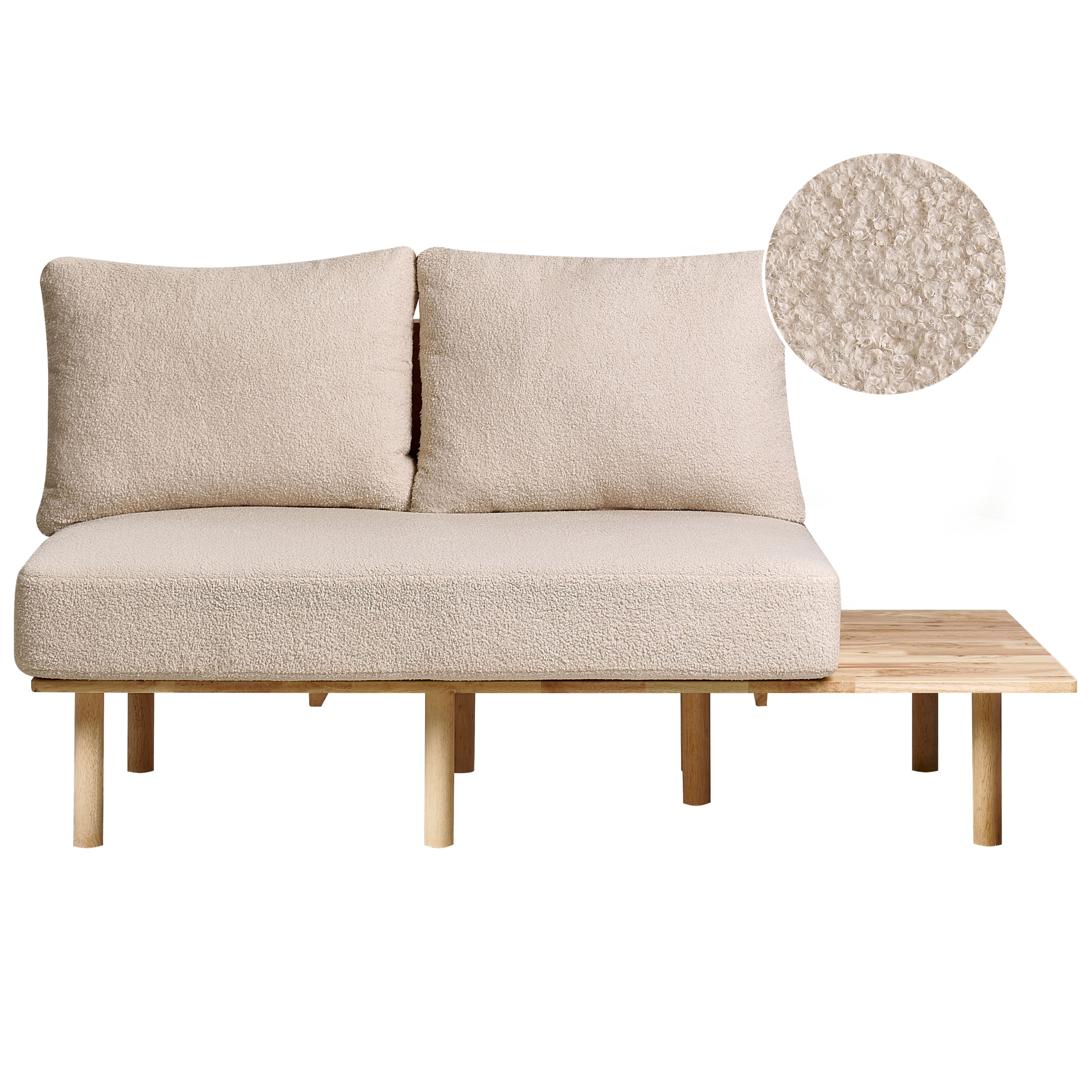Soffa 2-sits SALO med bord Bouclé Beige