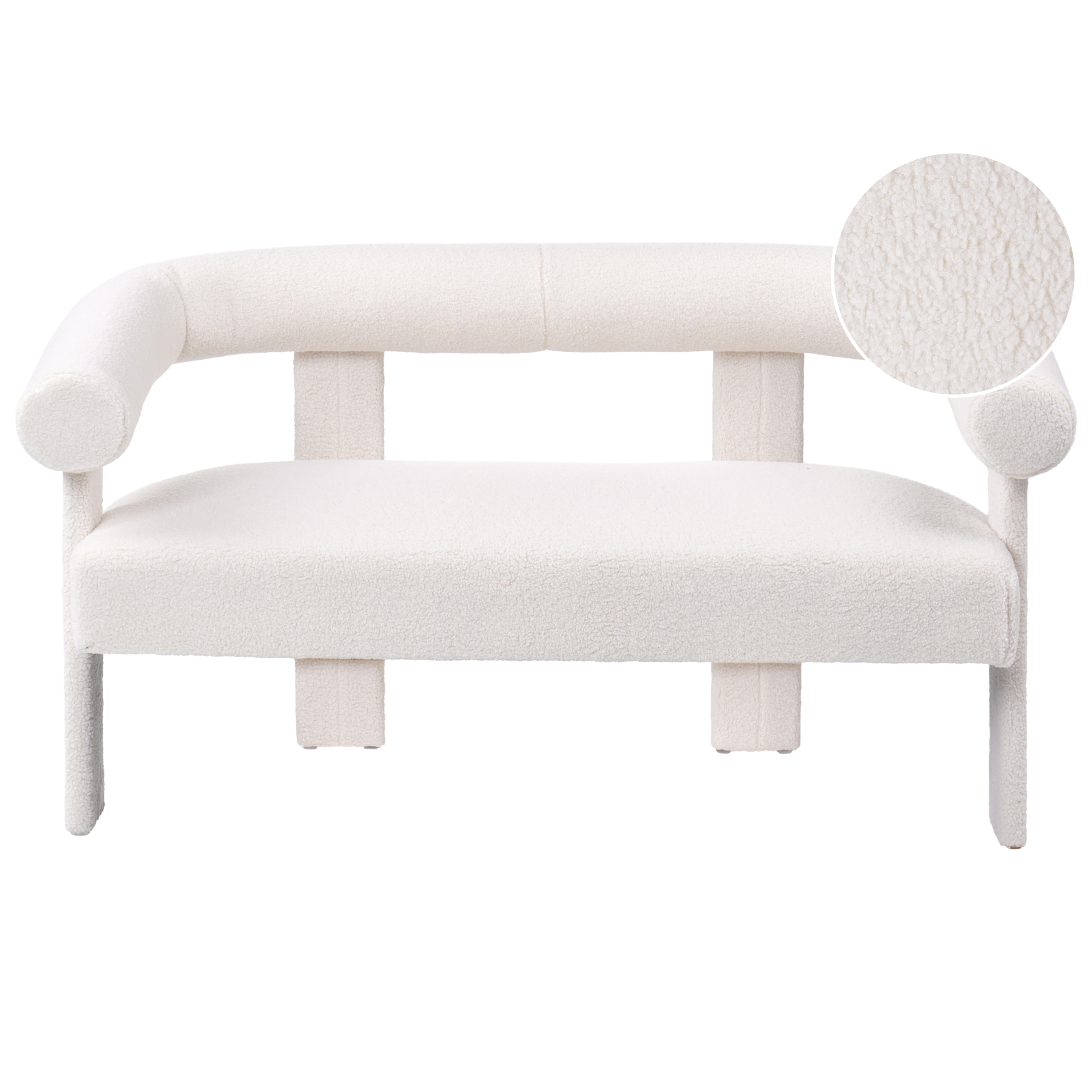 Soffa 2-sits ILBRO Bouclé Off-White
