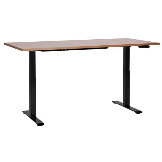 Elektriskt höj- och sänkbart skrivbord DESTINES 160 cm 72 cm Brun/ Svart