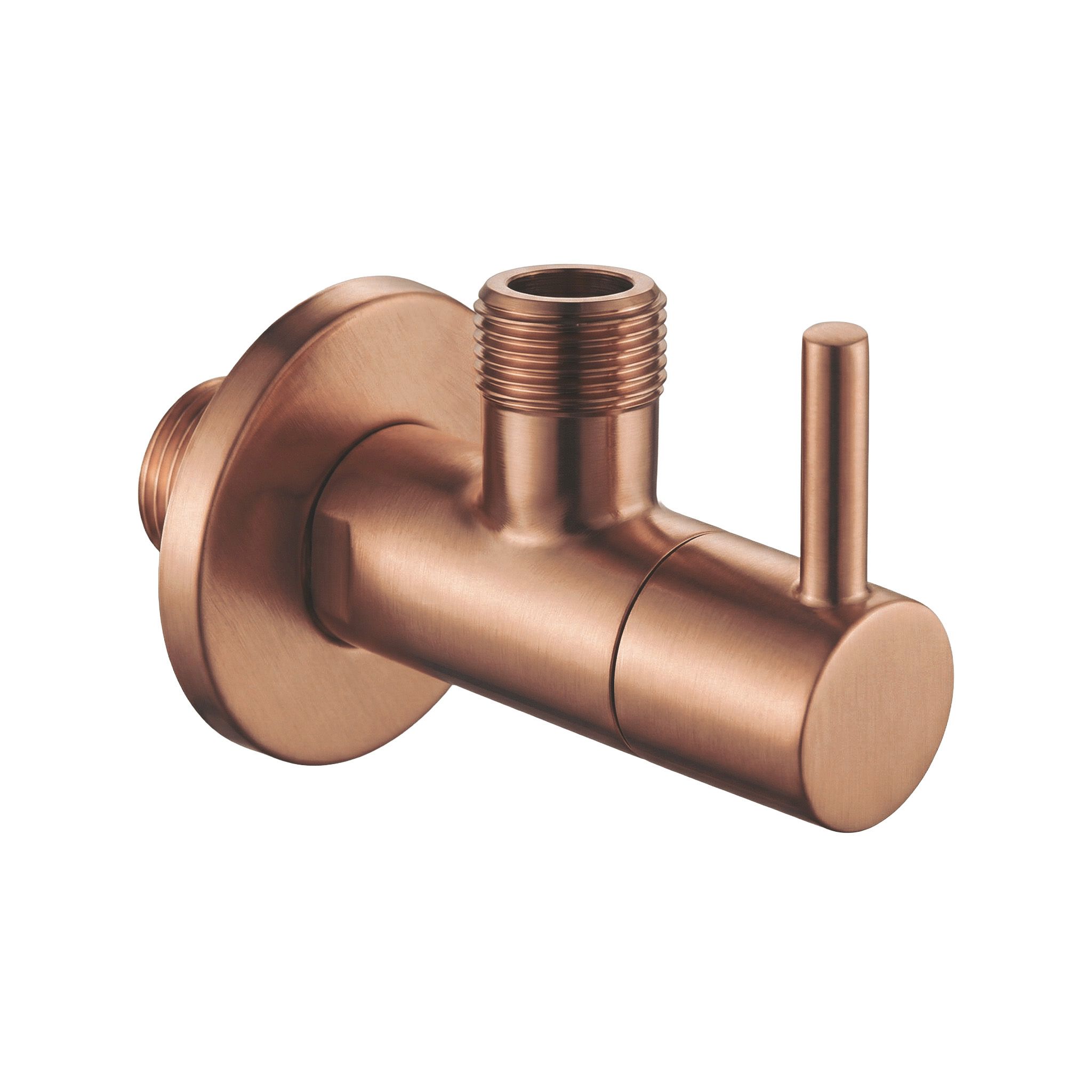 REA vinkelventil 01 1/2" x 3/8" , Borstad koppar, 7,1x5x5cm