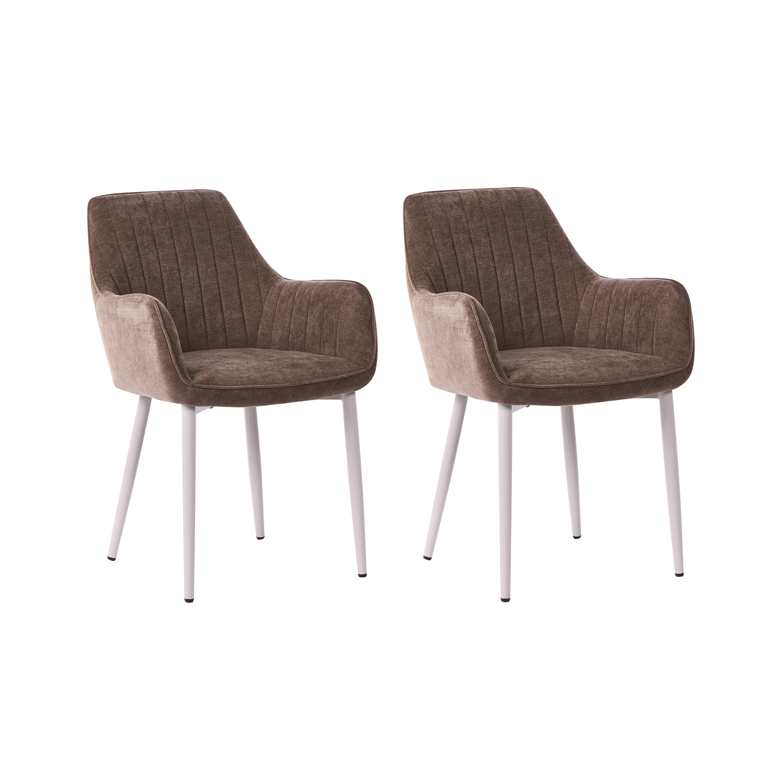 Set med 2 matstolar WELLSTON Brun