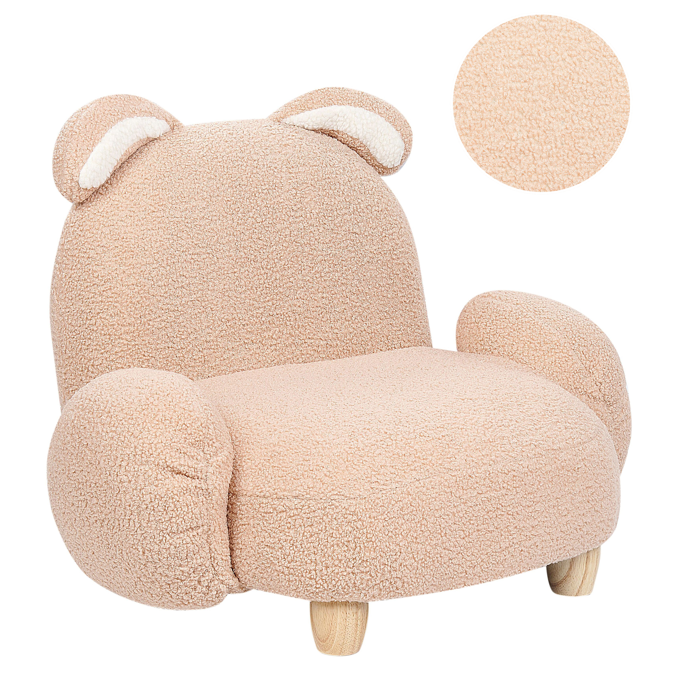 Barnfåtölj Kanin KANNA Bouclé Beige