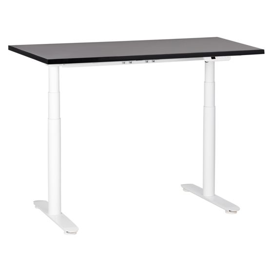 Elektriskt höj- och sänkbart skrivbord DESTINAS 120 cm 72 cm Svart/ Vit