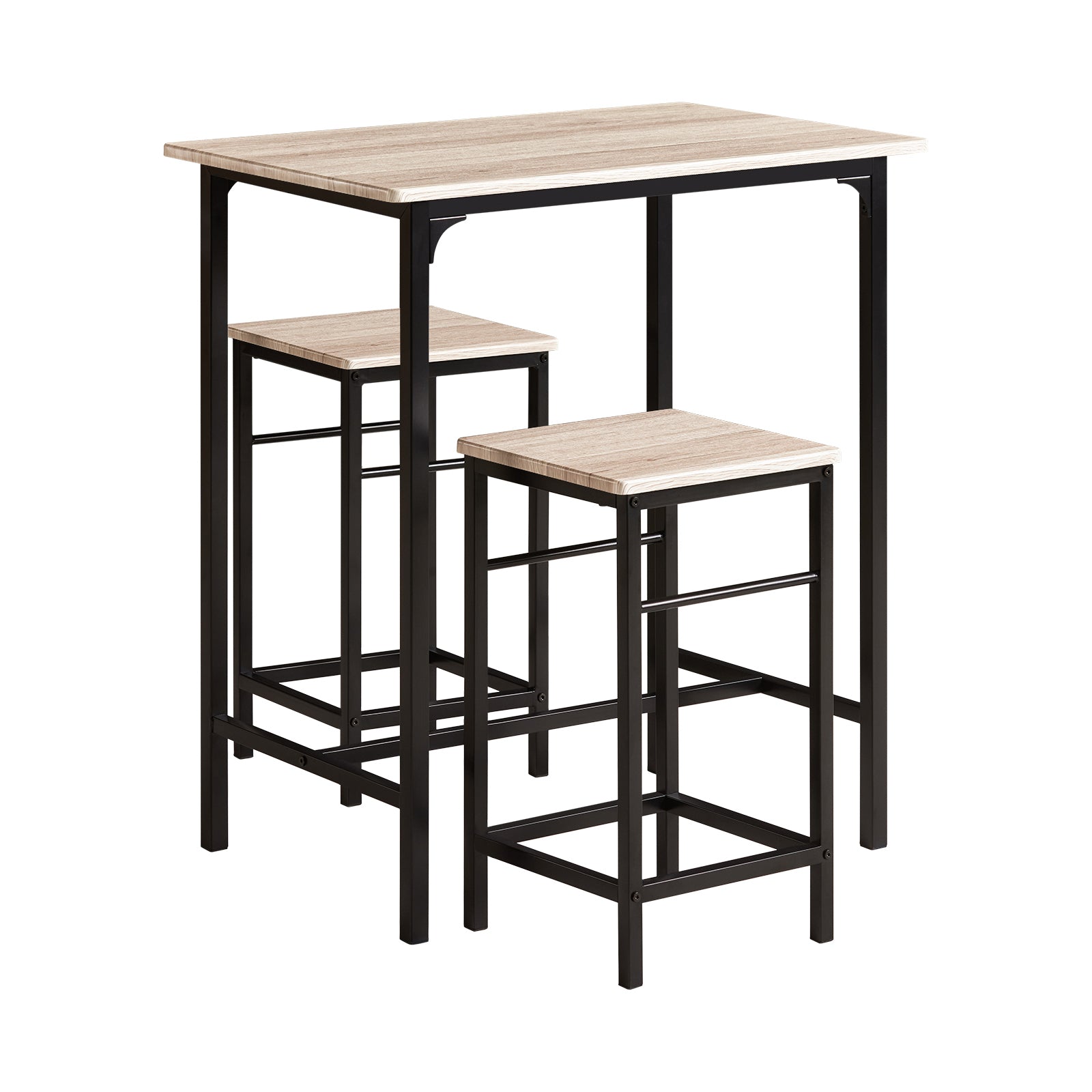 SoBuy Barbord och 2 pallar, Matgrupp, Testad för 120 kg, OGT10-N
