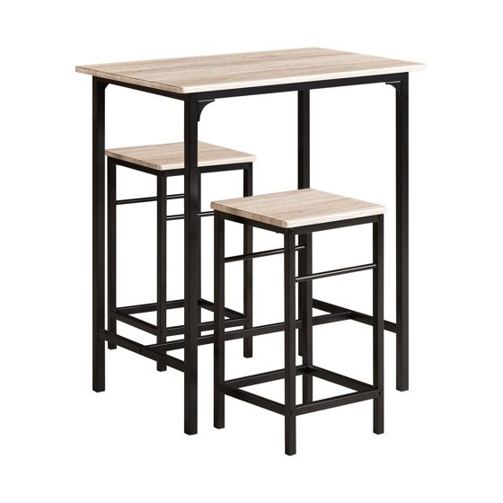 SoBuy Barbord och 2 pallar, Matgrupp, Testad för 120 kg, OGT10-N