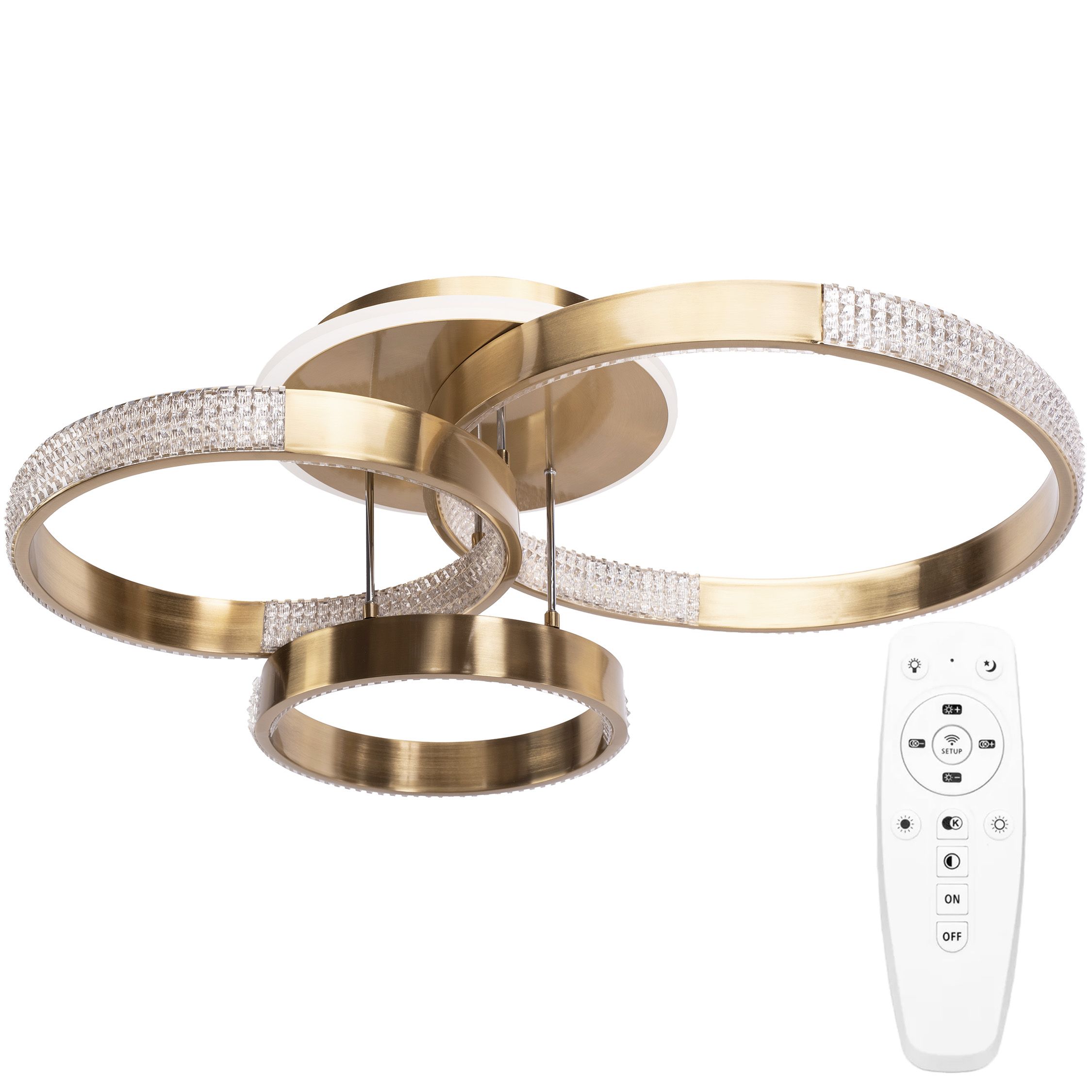 TOOLIGHT taklampa LED G004-C Borstat guld 68x40x24cm