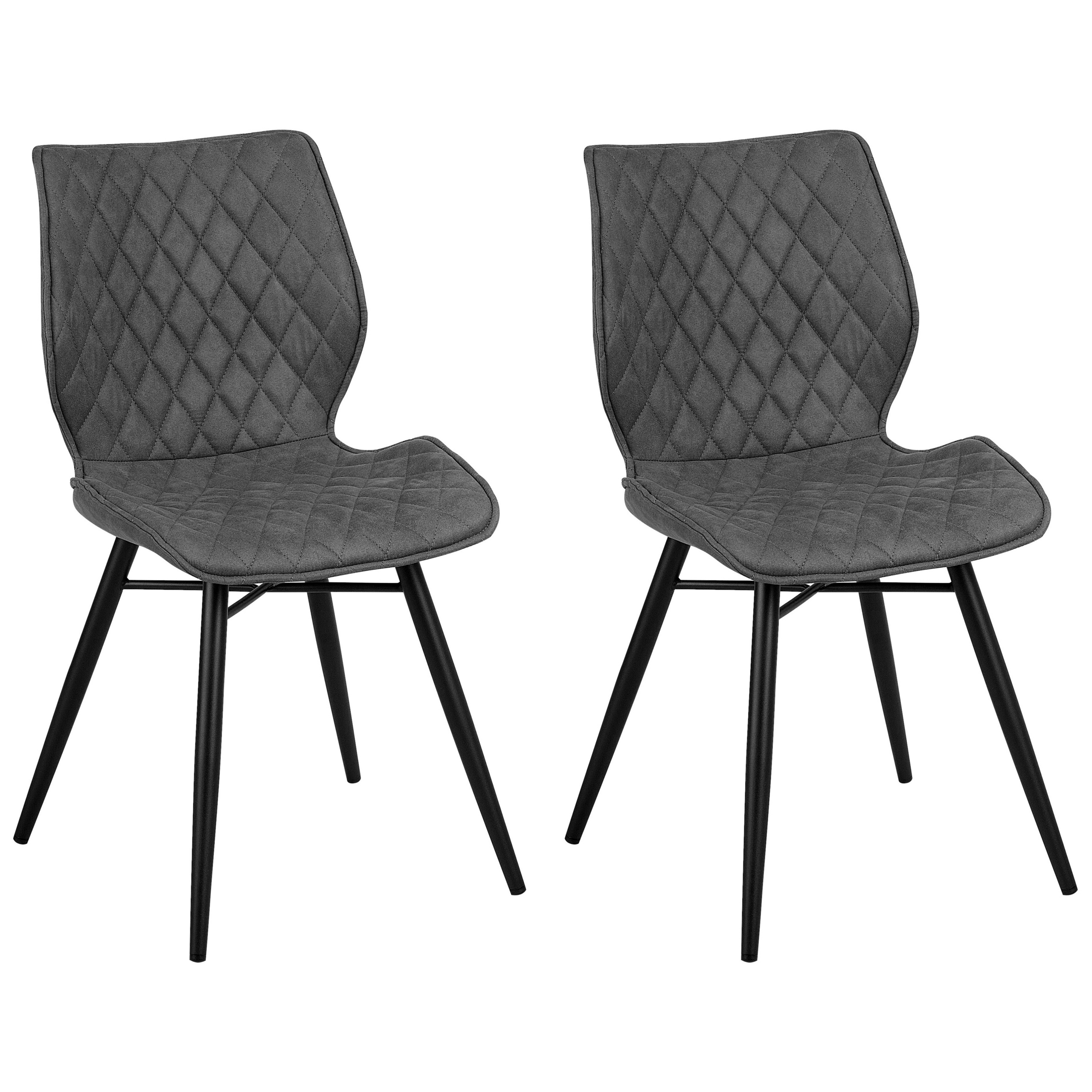 Set med 2 matstolar LISLE Grå
