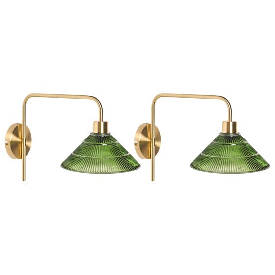 Set med 2 vägglampor SUMPUL Metall Guld
