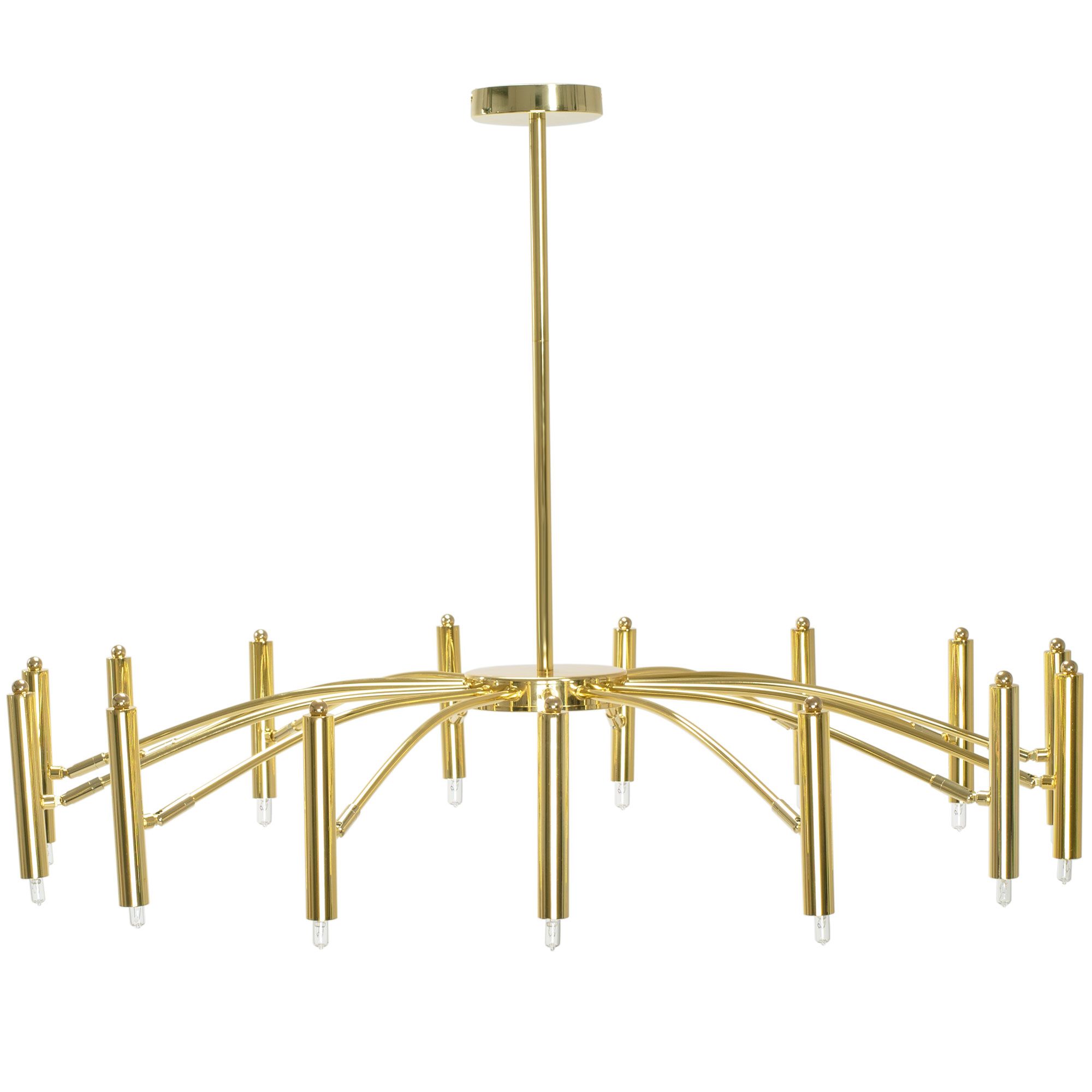 TOOLIGHT hängande taklampa APP1197-15CP Guld 97x97x68cm