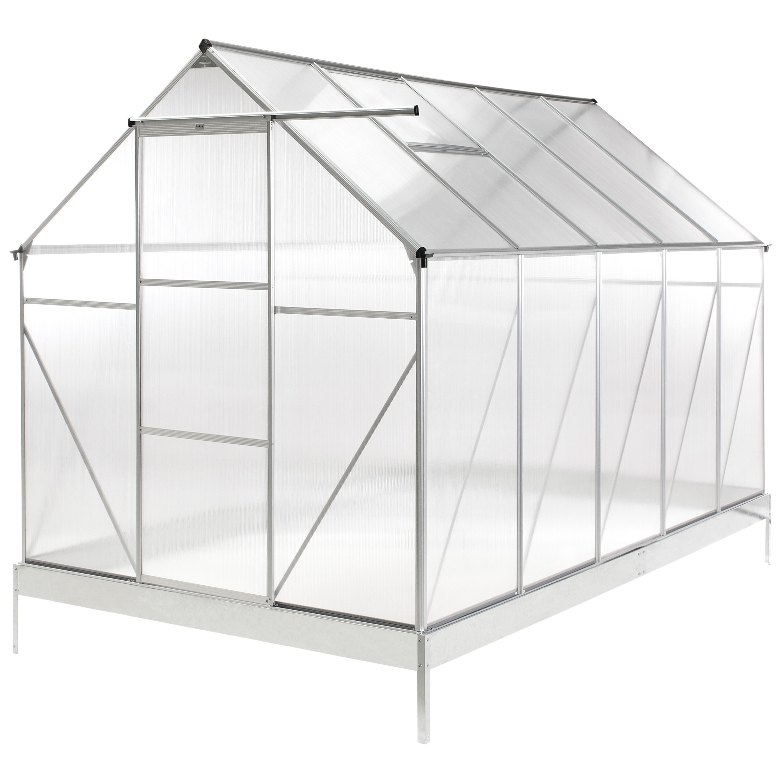 Växthus för trädgård APULIA 190 cm 315 cm Silver