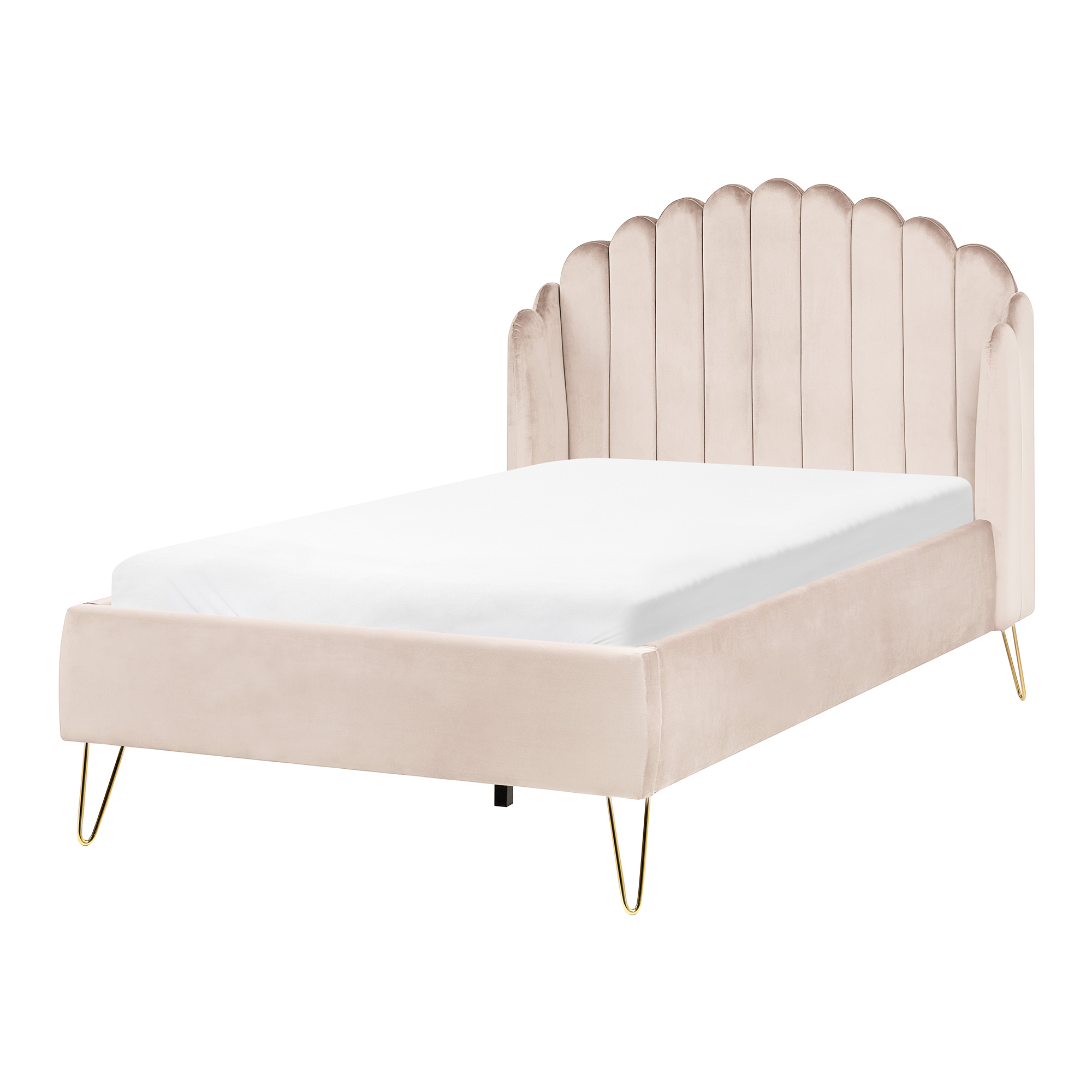 Säng med lamellram AMBILLOU 120 x 200 cm Ljusbeige