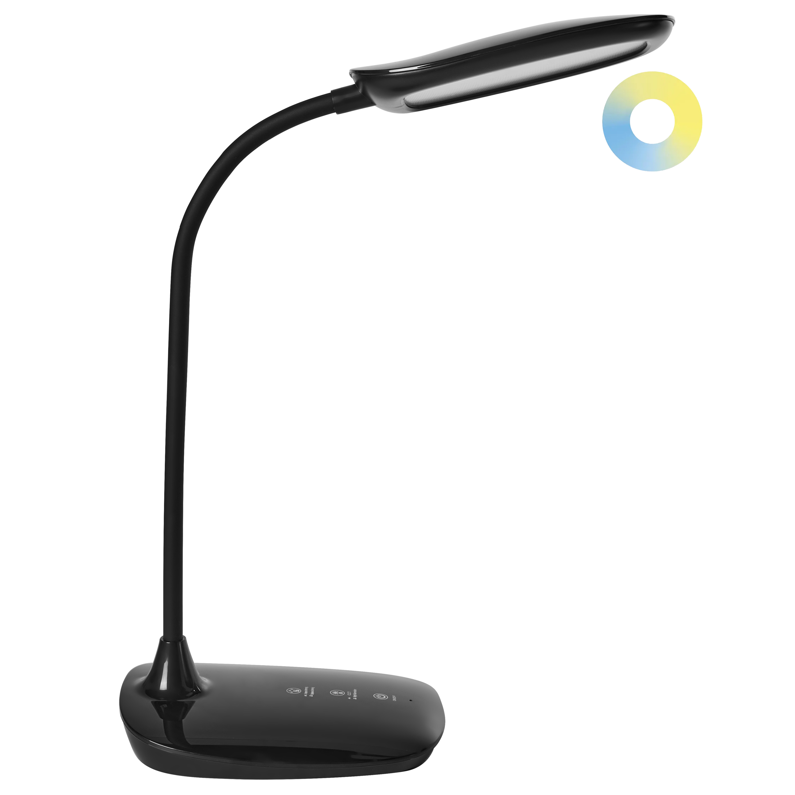 LED-skrivbordslampa HYDRA med dimmer Svart