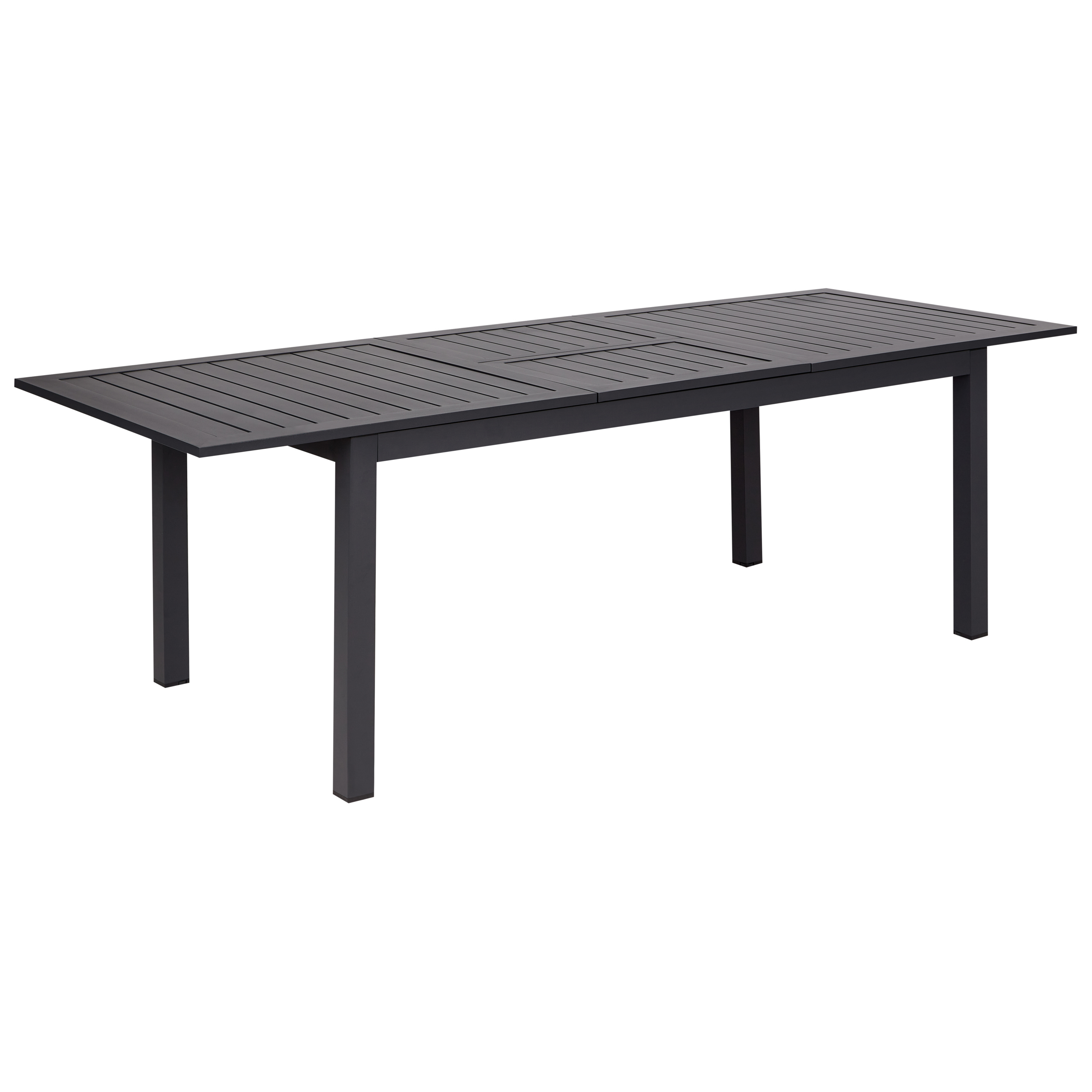 Utdragbart trädgårdsmatbord SKALOMA 180/240 cm 90 cm Metall Mörkgrå