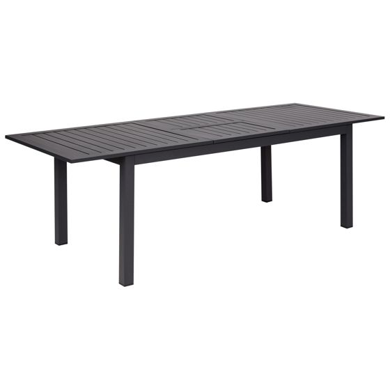 Utdragbart trädgårdsmatbord SKALOMA 180/240 cm 90 cm Metall Mörkgrå