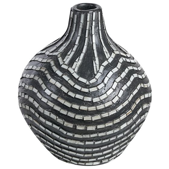 Dekorationsvas KUALU 35 cm Keramik Svart